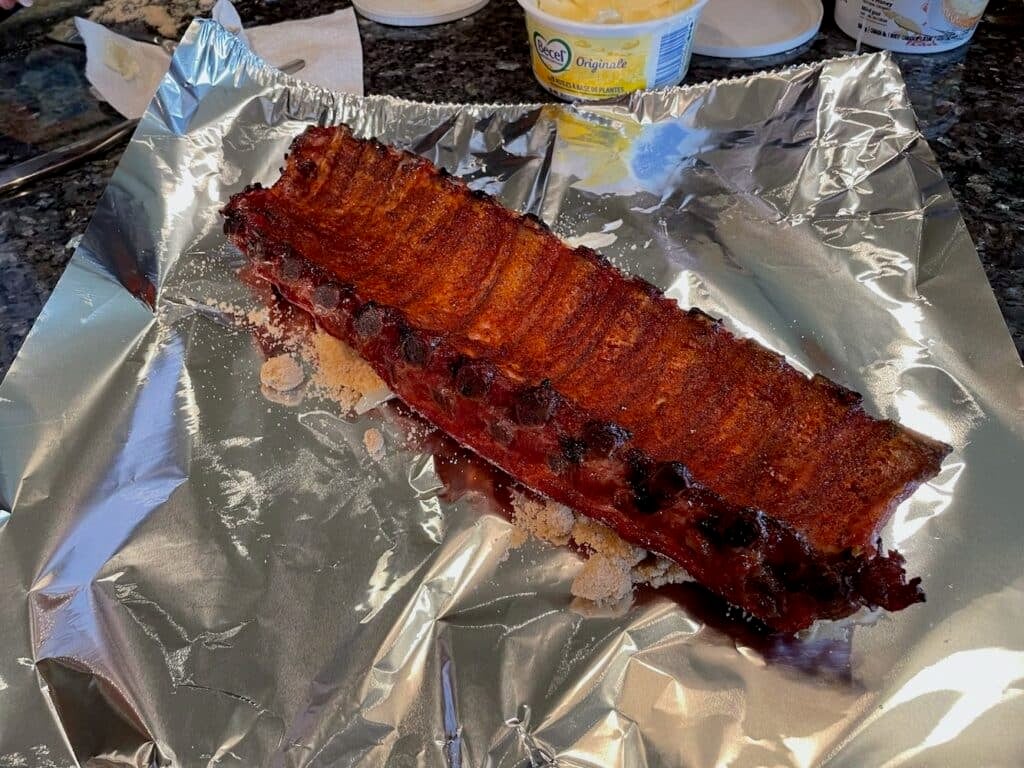 Rack on Margarine, Sugar and Honey "Glaze"