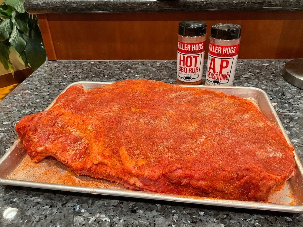 Seasoning the Brisket