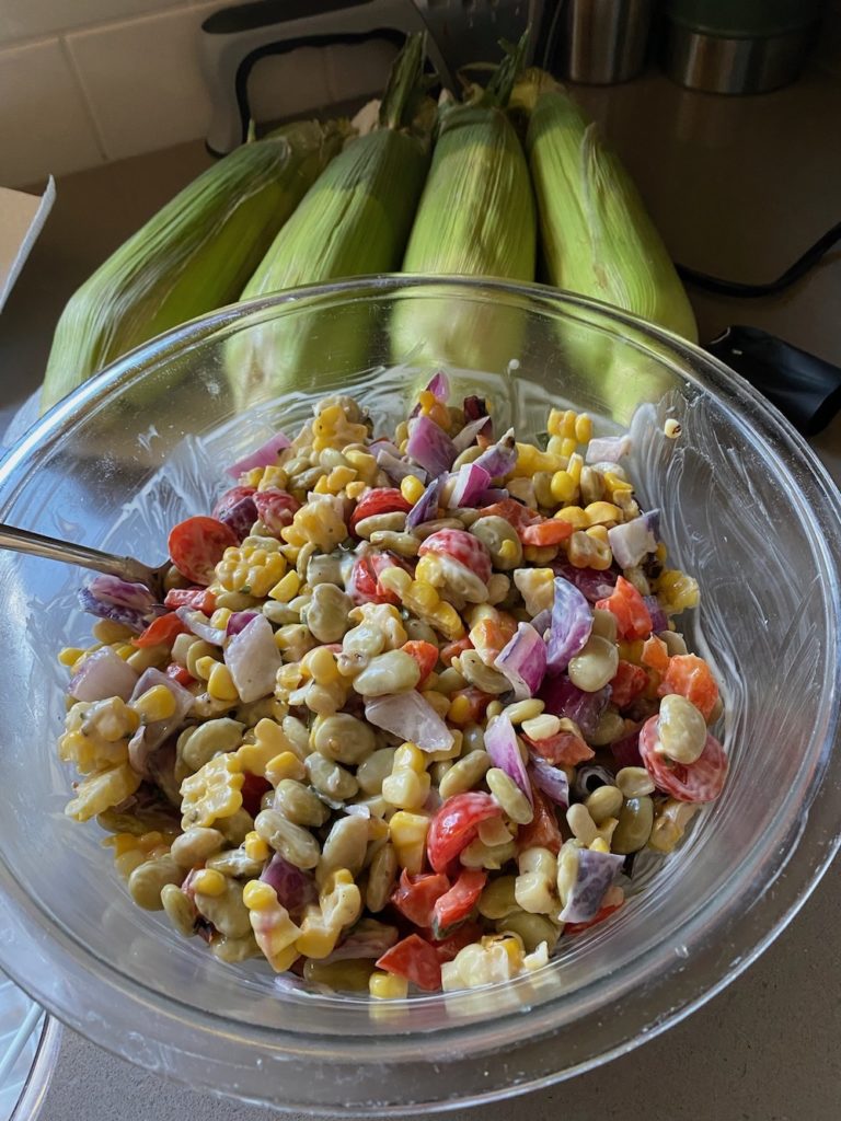 Prieto's Grilled Corn and Butter Bean Salad