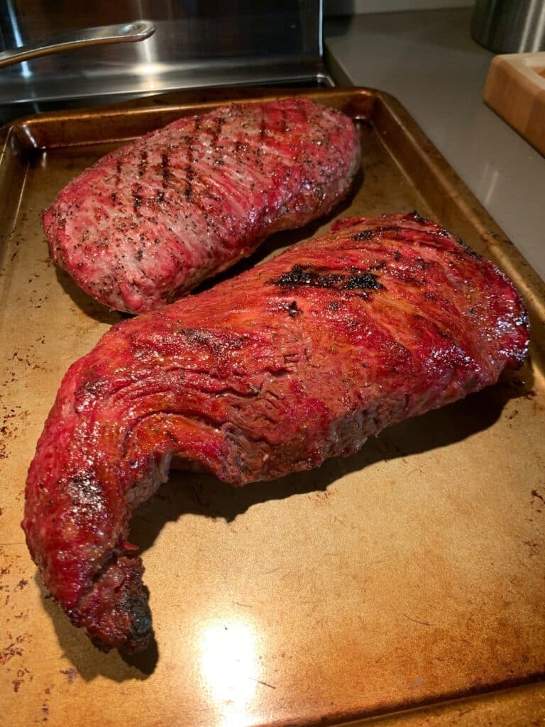 Tri-Tip Steaks resting