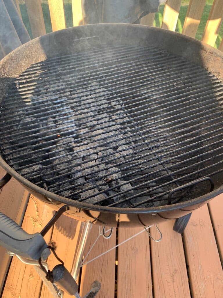 Firing up the Weber Grill