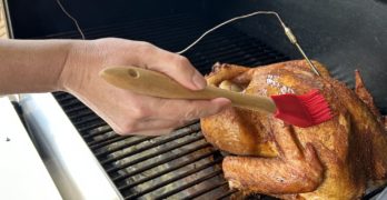 Basting the Turkey with Melted Butter